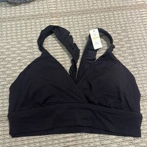 Black Ruffle Sports Bra (with tags!)